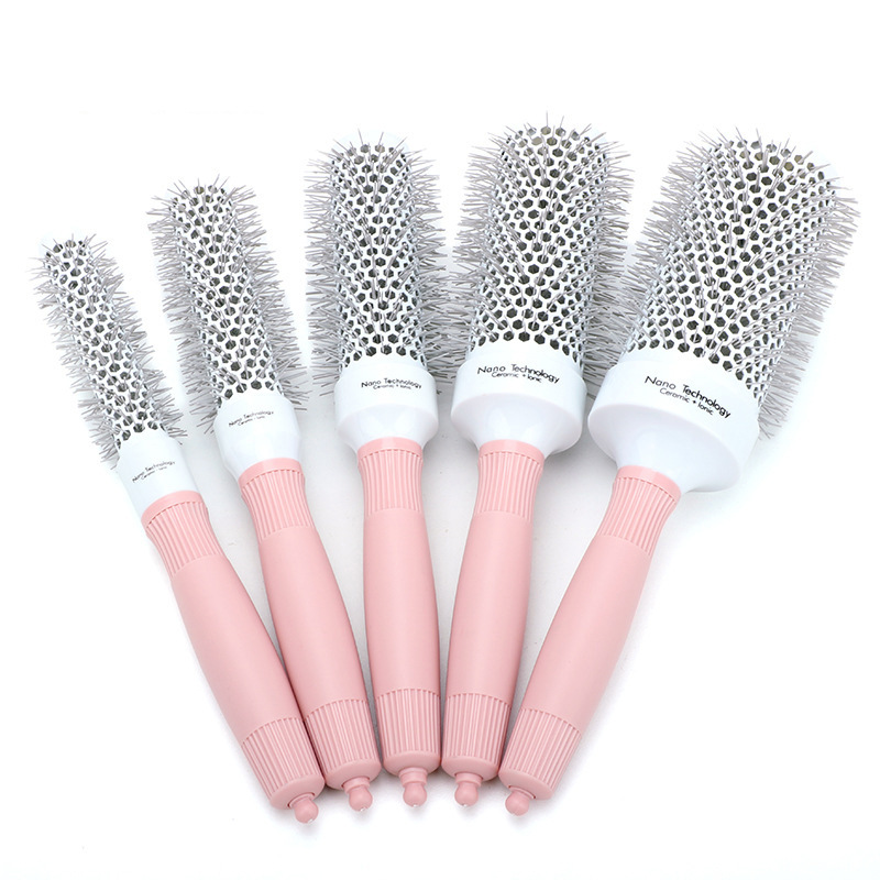 Directo de fábrica cilindro Pelo Rizado profesional modelado en polvo tubo de aluminio peine tubo de aluminio de aire térmico de cerámica peine del pelo