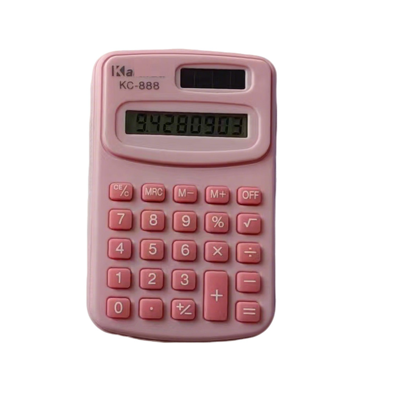シンプル学生学習文房具オフィス専用かわいい携帯ポケット会計算数器ミニ計算機|undefined
