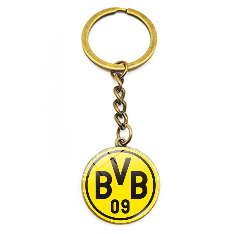 Serie A La Liga Bundesliga Premier League Ligue 1 Equipo de fútbol Emblema Tiempo Gema Llavero Colgante de coche Producción del equipo