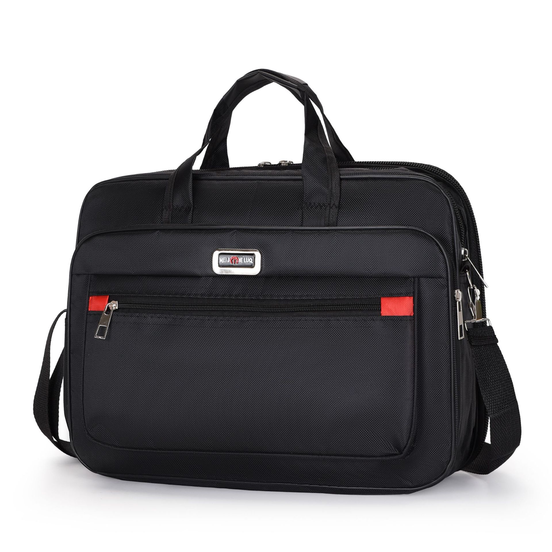 Aktentasche für Herren mit großem Fassungsvermögen, für Geschäftsreisen, Laptop, horizontale Handtasche, verschleißfeste Business-Tasche_voghion.com