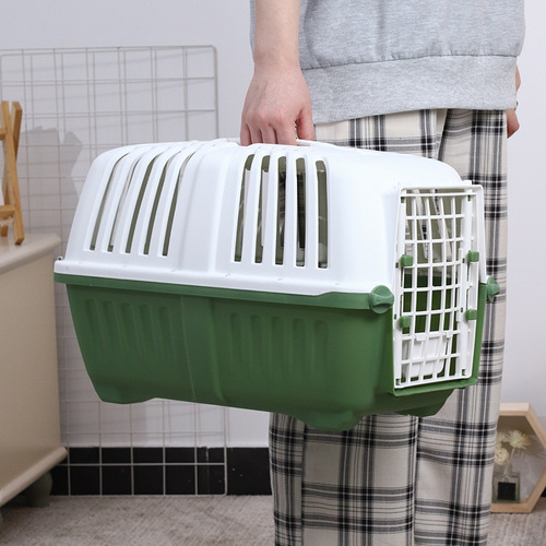 Small Pet Travel Carrier, Portable and Breathable Plastic Pet Carrier for Cats, Detachable Handheld Aviation Pet Bag