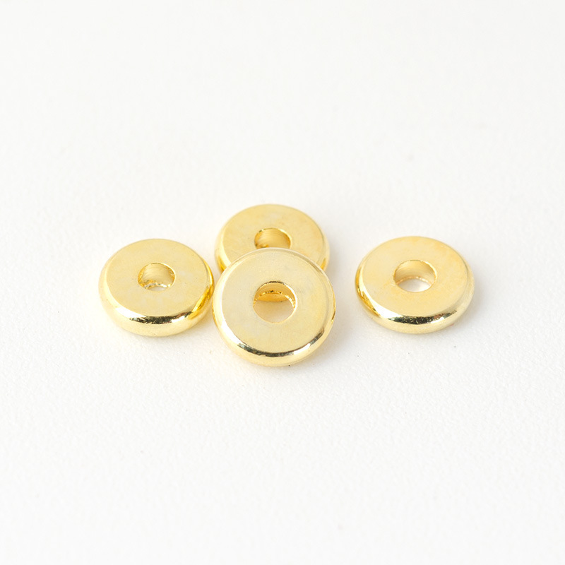18k Gold Copper Spacer Bead Spacer Xizang Brass Abacus Flat Beads DIY Accessories Gone Beads