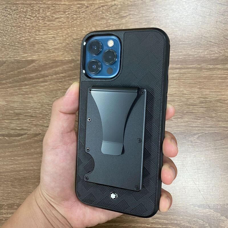 2024 new magnetic metal wallet card case built-in super magnet suitable for Apple mobile phone magnetic wallet