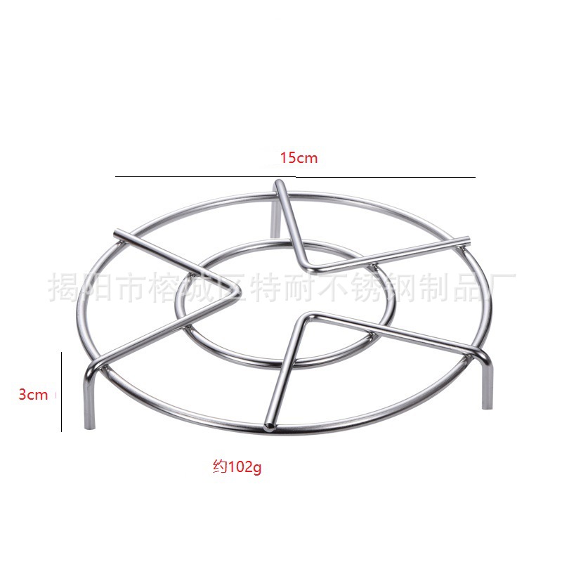 Rejilla de vapor universal engrosada de acero inoxidable para cocinar verduras al vapor, rejilla de vapor para ollas arroceras de patas altas y ollas a presión, rejilla de vapor del fabricante.