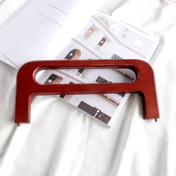 Cross-border 31CM * 14cm large wooden gold wooden handle handbag wooden clip frame dinner bag hand bag wooden gold