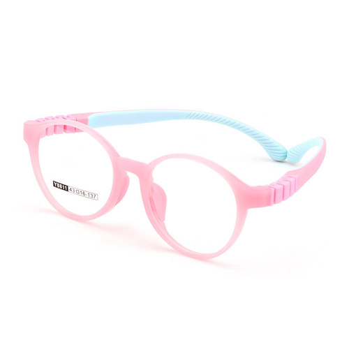 New Ultra-Light Silicone Children's Glasses Frame for 4-9 Year Old Boys and Girls, Children's Myopia Glasses Frame, Wholesale 8811