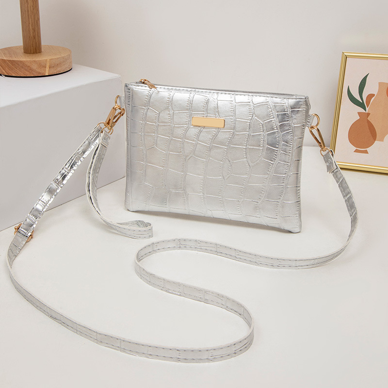 Moda retro simple de moda bolsas de damas estampado de piedra de hombro bolso de mano bolso de mano de damas