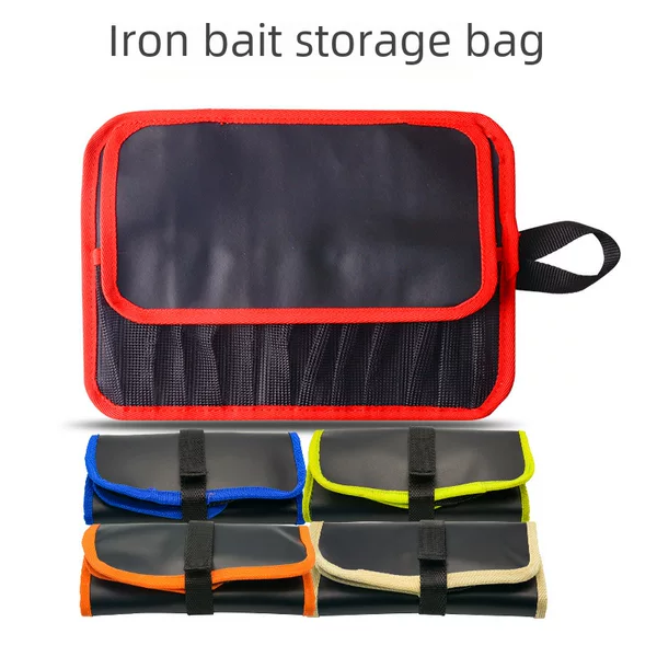 Sea fishing Luya iron plate bag lead fish storage bag hard bait portable reel lead bait fishing gear bag boat fishing waterproof kit