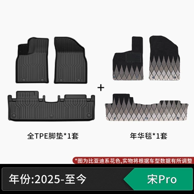 custom-made car mats, automotive-grade | Modelə uyğun ayaqaltı - 25-models-of-byd-song-pro-tpe-floor-mats-nianhua-velvet-carpet