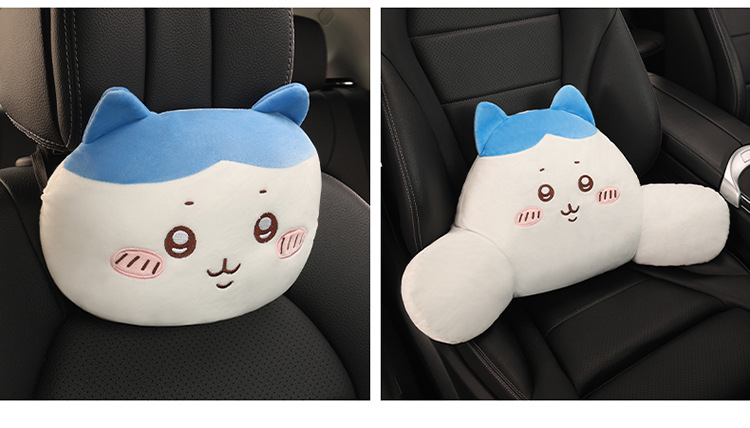 Car seat cushion made of linen, Usagi, Chiikawa, Hachiware, suitable for all seasons, cute cartoon design for girls