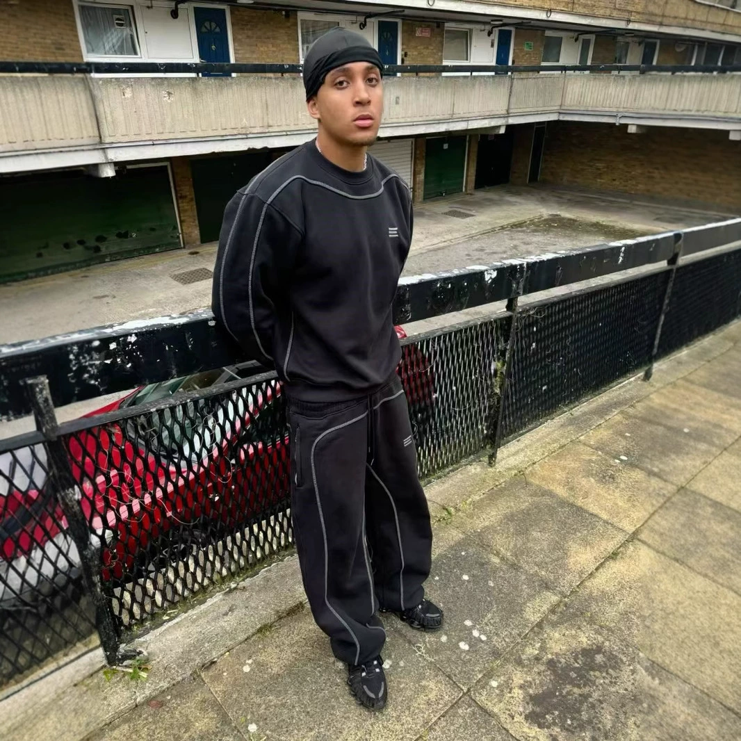 Kroen Базовый спортивный костюм с вышивкой Kroen, спортивные штаны с вышивкой, модный костюм-толстовка с круглым вырезом