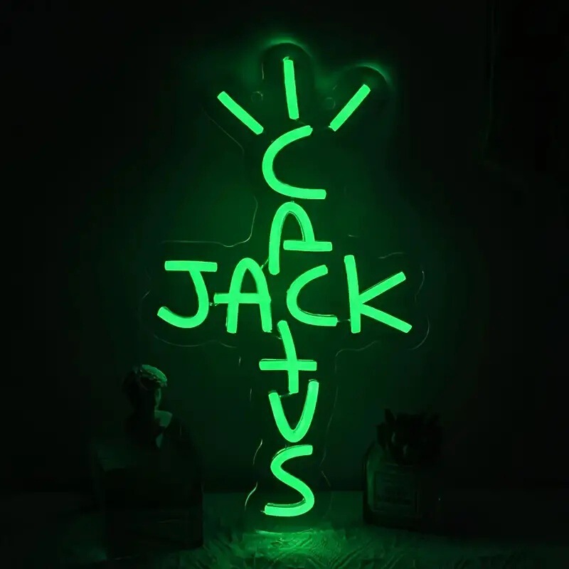 Cactus Jack Neon Light Letter Sign Bar Decoration Tattoo Shop Decoration
