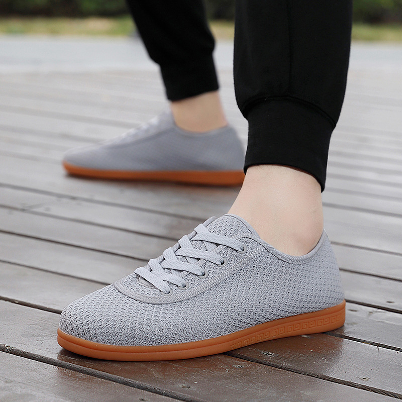 Zapatos de Quanzhou, zapatos de Tai Chi, malla de verano, suela de tendón, zapatos de práctica de Tai Chi, zapatos deportivos de artes marciales transpirables para hombres y mujeres