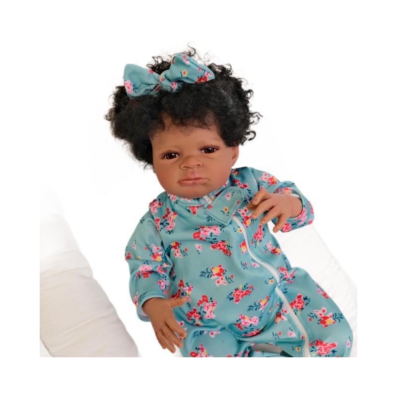 Muñeca de simulación de 19 pulgadas Muñeca de piel oscura Lanny oferta de venta caliente transfronteriza