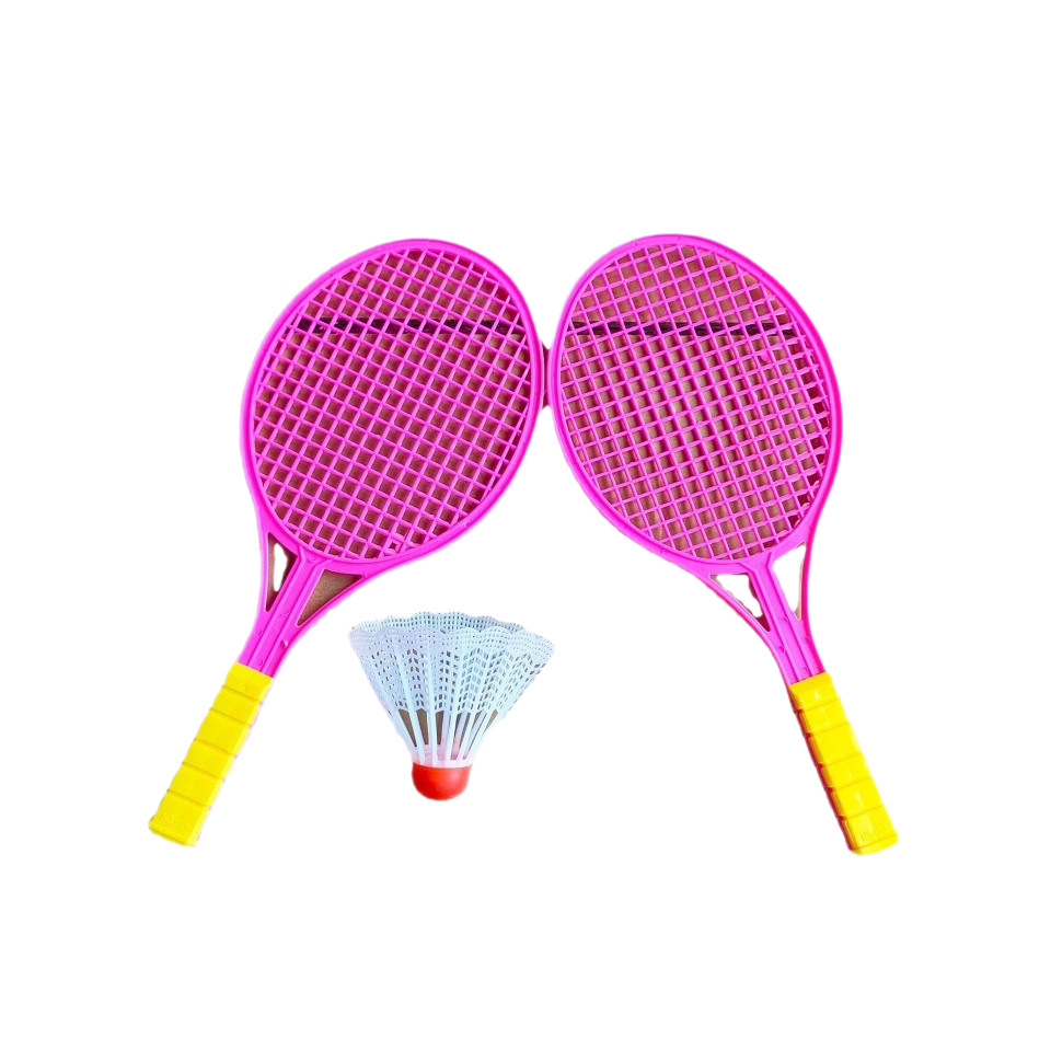 Juego de Raquetas de Bádminton Infantiles de Plástico para Juegos Interiores y al Aire Libre