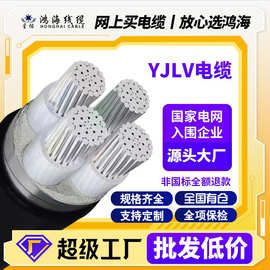国标YJLV铝芯4芯16 35～240平方电力电缆工程用电线电缆线批发