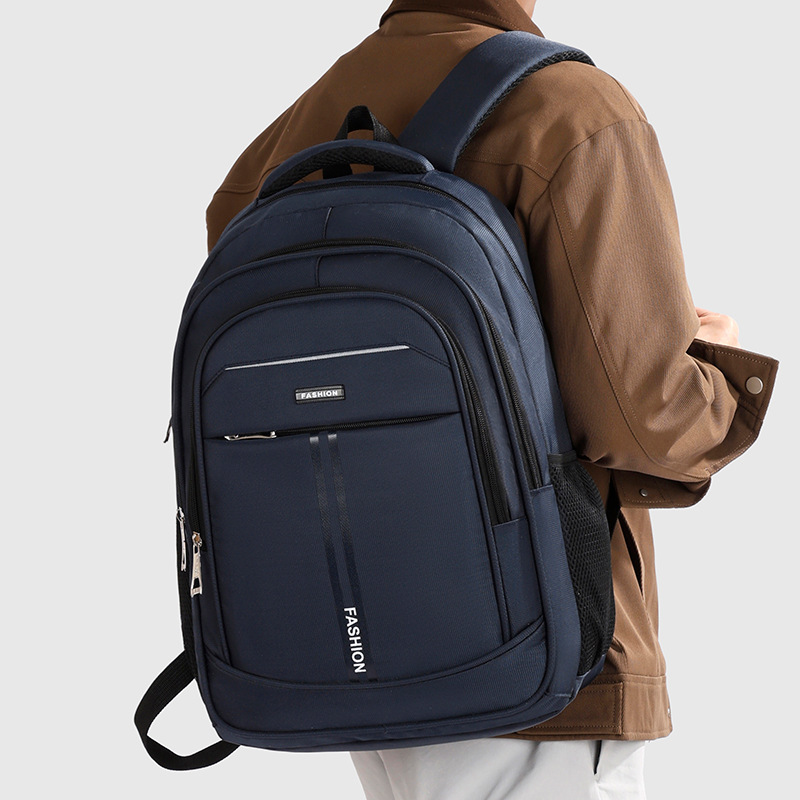 Men's Business Commuter Computer Backpack, Cross-Border Casual Backpack, Trendy Travel Student Backpack with Logo Printing