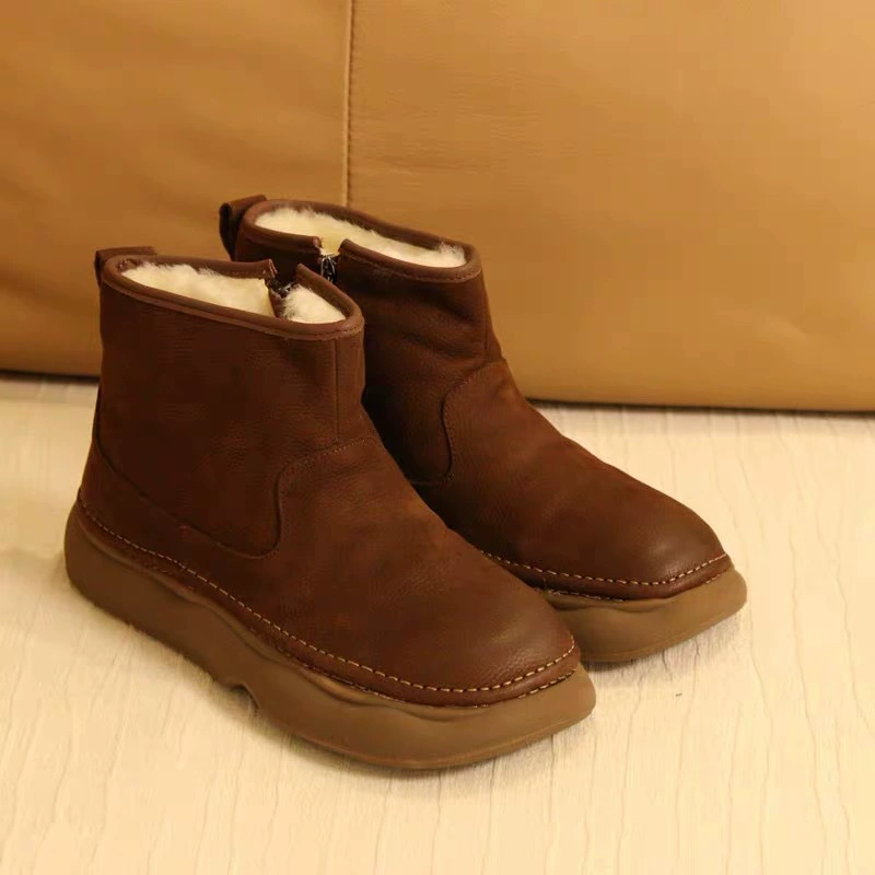 Comfortable boots for leisure platform with zipper, soft sole