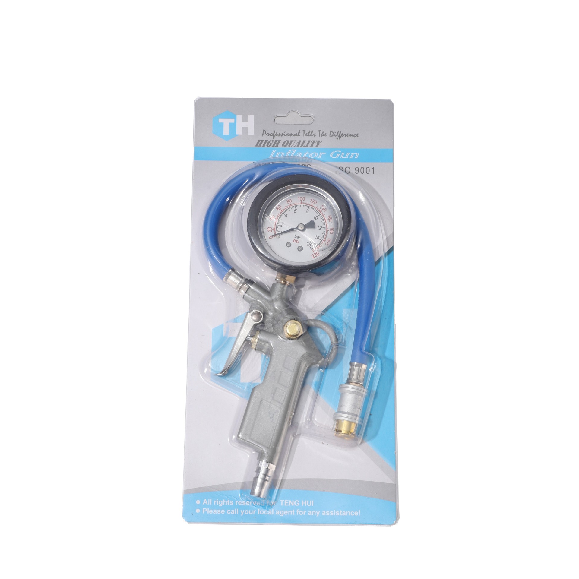 Manufacturer Wholesale Tire Electronic Air Gun Chuck Inflator Gun Digital Display Tire Pressure Gauge Digital Display Tire Inflator Gun