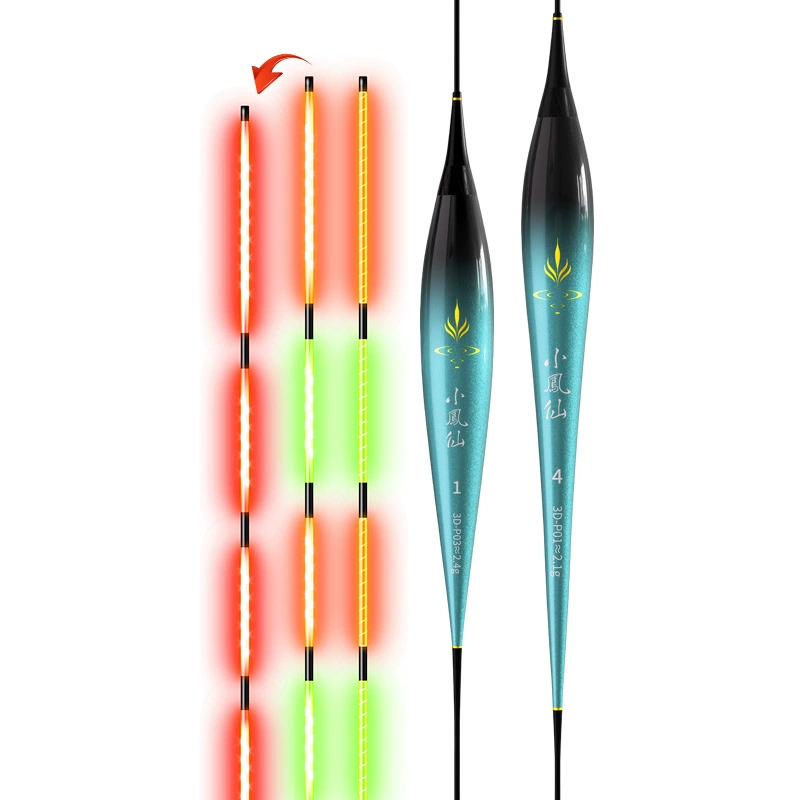 Светящаяся блуза Xiaofeng Luminous Blouse Hard Tail OLED Bite hook color change float high sensitive eye-catching fish float day and night dual-use electronic float