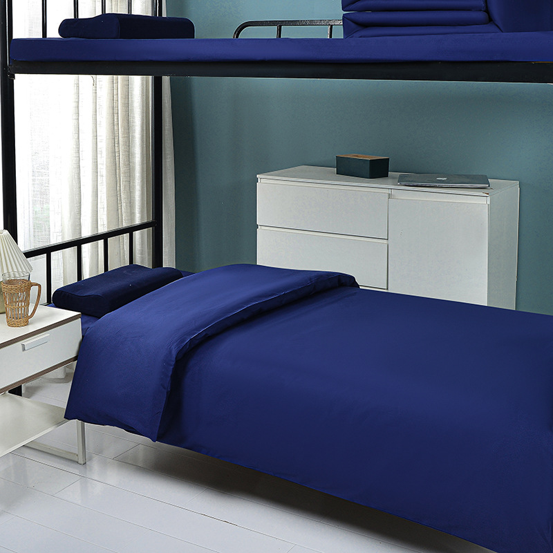 Juego de sábanas y funda nórdica de tres piezas, sábana ajustable de clase A, cama individual de dormitorio de algodón puro, ropa de cama escolar, ropa de cama para estudiantes