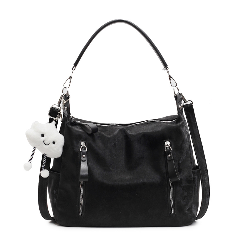 Bolsa suave Pitot para mujeres de gran capacidad 2025 nueva alta sensación de bolso de mano de viaje simple mochila de bolsillo casual