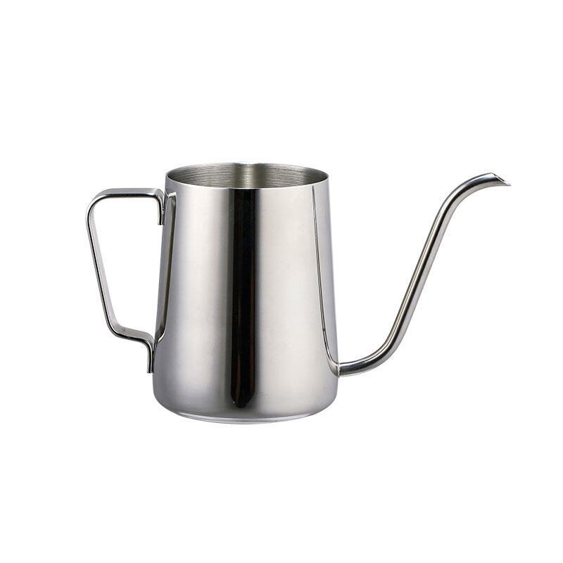 Thickened stainless steel pour-over coffee pot with a long, narrow spout, designed for home use, suitable for drip coffee brewing, and featuring a small opening for easy pouring Thickened stainless steel pour-over coffee pot with a long, narrow spout, designed for home use, suitable for drip coffee brewing, and featuring a small opening for easy pouring
