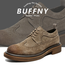2025新款布洛克男鞋商务通勤休闲复古皮鞋低帮百搭小众正装德比鞋