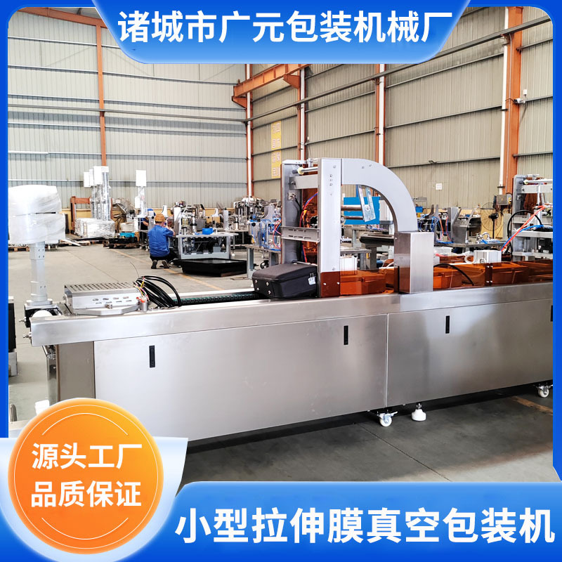榴莲肉全自动小型拉伸膜真空包装机 连续覆膜成型包装设备 封口机