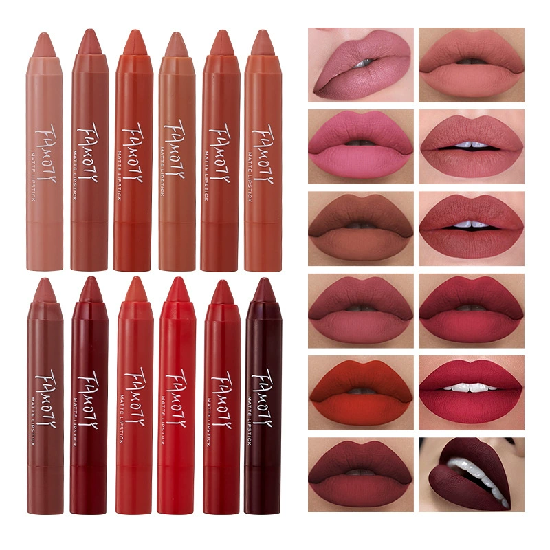 Ручка для губной помады Mist Matte Lipstick Easy Color Вращающаяся антипригарная чашка Ручка для губ Контура губ Трансграничная FAFAMOON