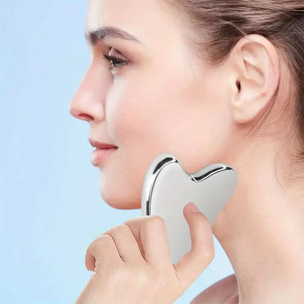 Big universal smoothing pulls up massager stainless steel for face