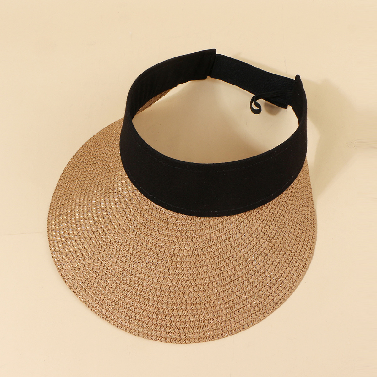 Fashion Wide Brim Breathable Sunscreen Sunshade Empty Top Straw Hat display picture 3