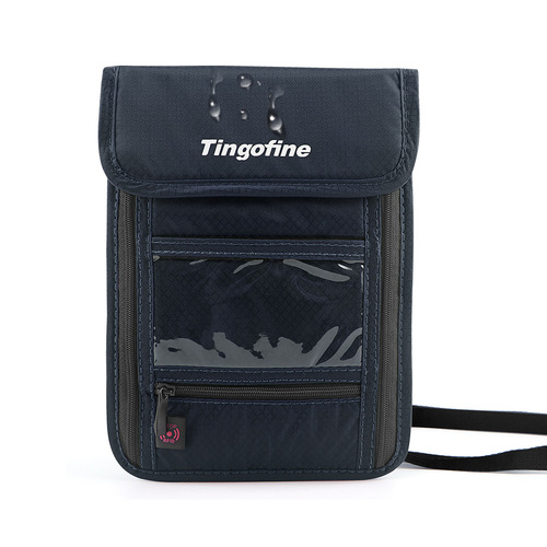 Travel neck strap passport holder RFID passport bag waterproof nylon transparent passport case