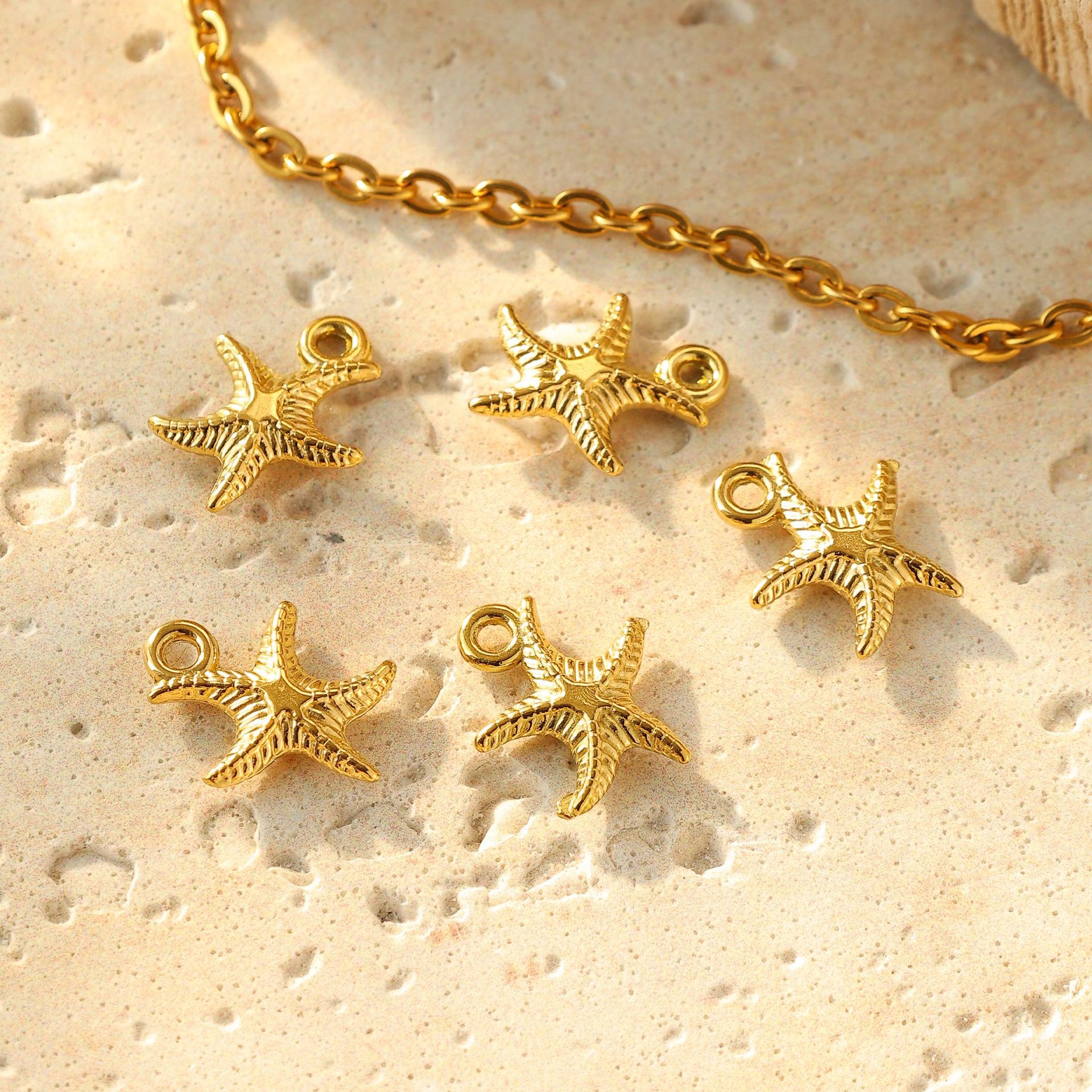 All Seasons Season 10 PCS/Package 304 Stainless Steel Starfish Pendant