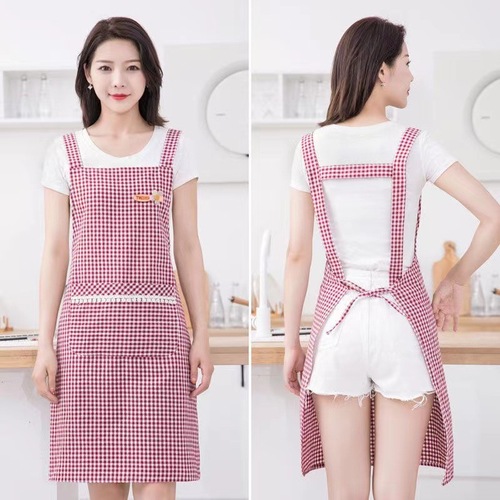 Apron Home Kitchen Cooking Oil Stain Proof Strap Workwear Fresh Fashion Waist Covering Top Adults