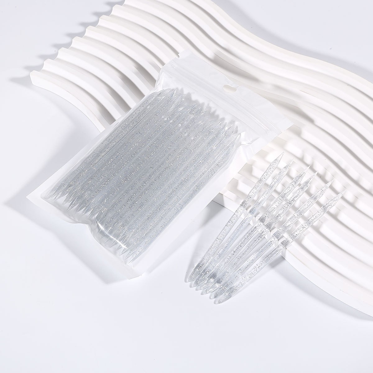 Manicure acrílico palo de cristal palo de beech palo de naranja de doble punta perforación de palo de manicure para quitar la piel muerta y usar uñas