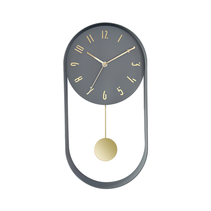Moda luz lujo swing reloj moderno reloj creativo simple hierro reloj hogar sala de estar Reloj de pared al por mayor