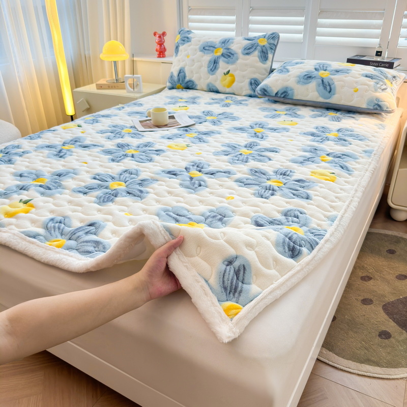 Nuevo colchón de leche grueso colchón de cama caliente colchón de franela antiestático colchón de cama caliente rápido