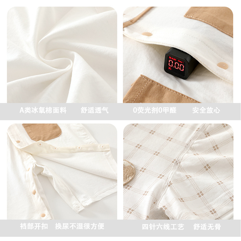 赤ちゃんのワンピースの夏の男女の赤ちゃんの純綿の半袖は新生児の夏の服の安陽の子供服に登ります。