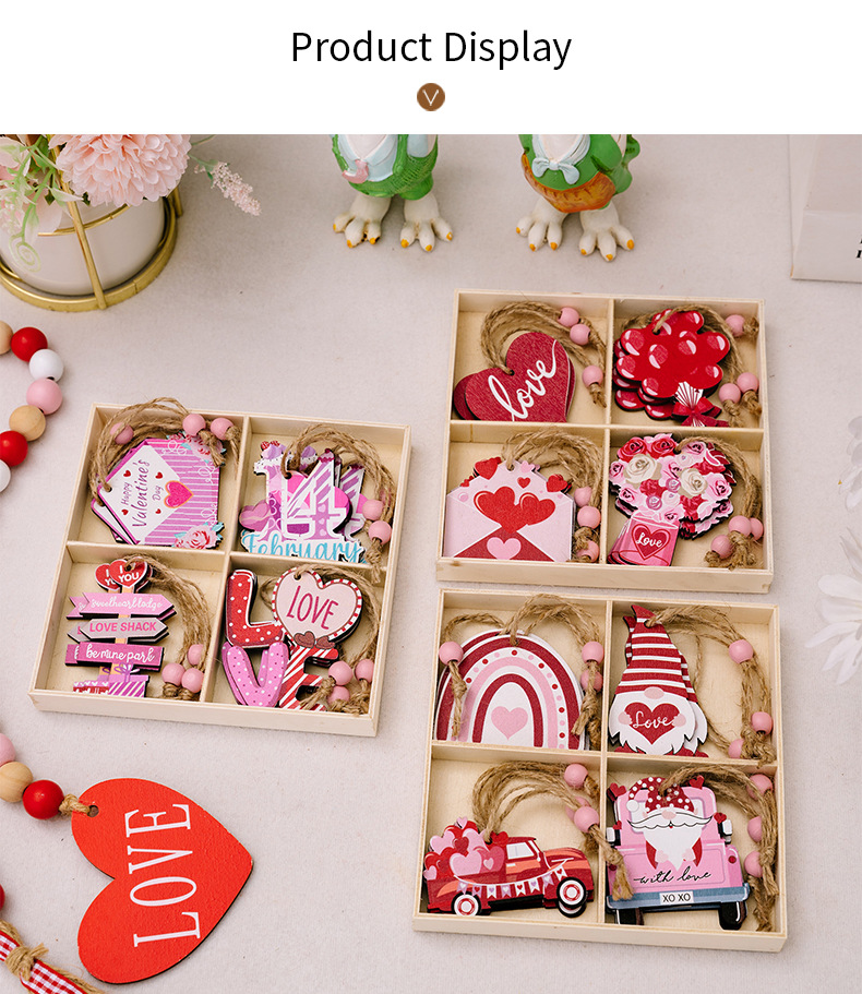 135g Weight pendant Home Textiles & Decor Type Hanging Ornaments, Decorative Props Event & Party Supplies See detail page-[15 Books in a Box] Rainbow Horse Keychain Box Quantity Holiday, Date Occasion Wood Material Valentine'S Day Festival Letter, Heart Shape Pattern Romantic Style Valentine'S Day Romantic Letter Heart Shape Wood Holiday Date Hanging Ornaments Decorative Props 4