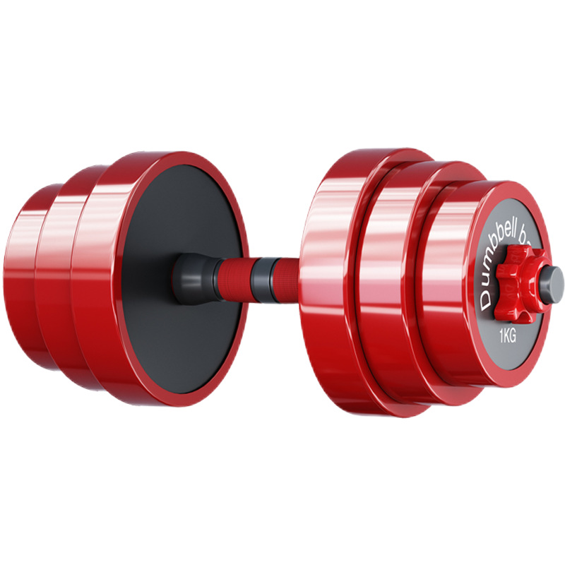 Iron-Coated Dumbbells Men's Fitness Home Equipment Combination Set Dormitory Barbell Adjustable Weight Kettlebell
