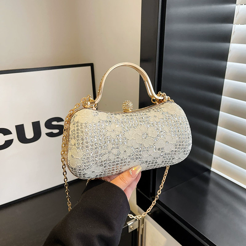 Small Handheld Clutch Bag, capacious city-style with chain handle, multi-color options