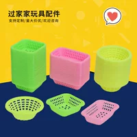 Забавная миниатюрная пластиковая корзинка, миниатюрная игрушка-еда, корзинка для слива, игрушка для игрового домика, материал для самостоятельного изготовления сцены, маленькие украшения