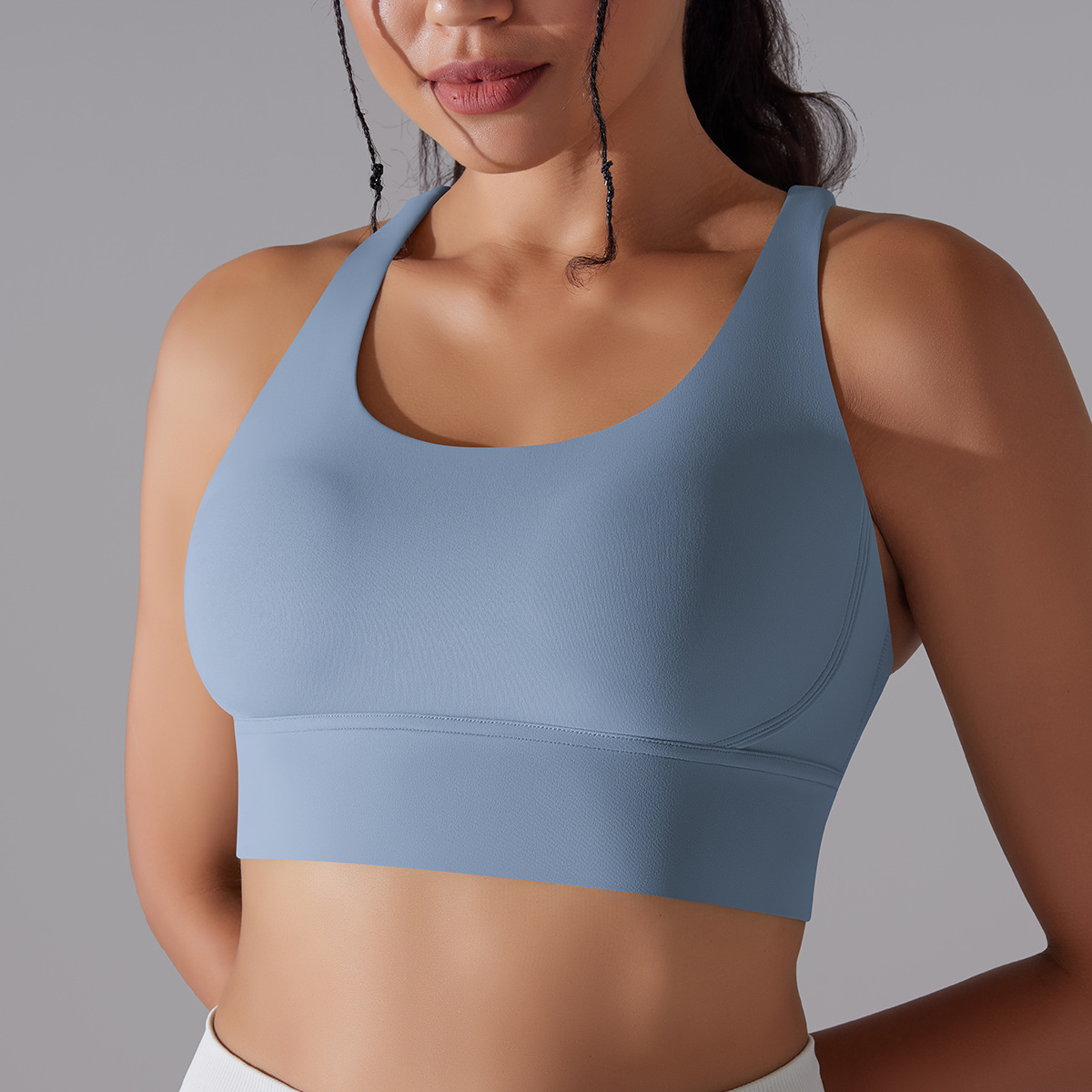 127g Weight Sleeveless Sleeve Length Nylon, Spandex Fabric Type Short Top Length Halter Crisscross Tank Tops Type Fitness, Yoga Occasion U Neck Neckline Solid Color Pattern Sports Style Sports Solid Color Nylon Spandex U Neck Active Tops Halter Crisscross Tank 78