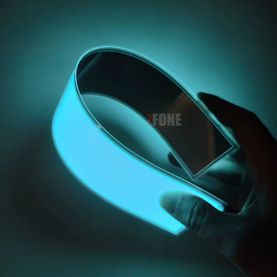 Cold light sheet — light-emitting sheet without light beads, EL - ice-blue-light-non-luminous-off-white-5cm30cm-12v-driver-no-switch
