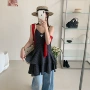 韩国夏季新款荷叶边连衣裙