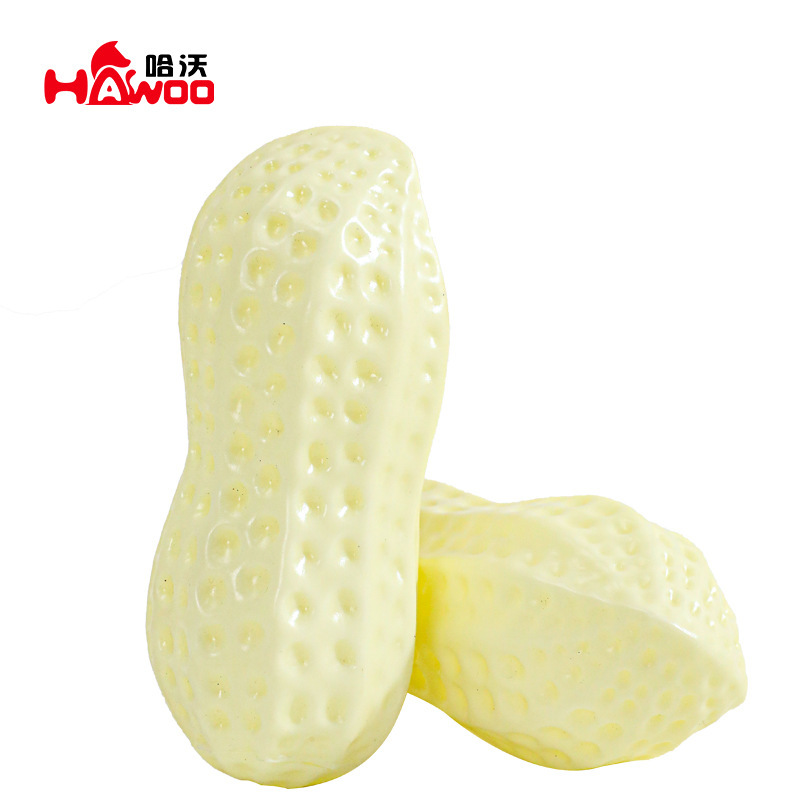 Hawo TPR vinilo simulación sonido leche sabor cacahuete perro de juguete diente limpieza molar alivio congestión entrenamiento mascota juguete