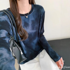 009秋季2025新款慵懒风松弛感宽松上衣早秋薄棉长袖打底衫女士T恤