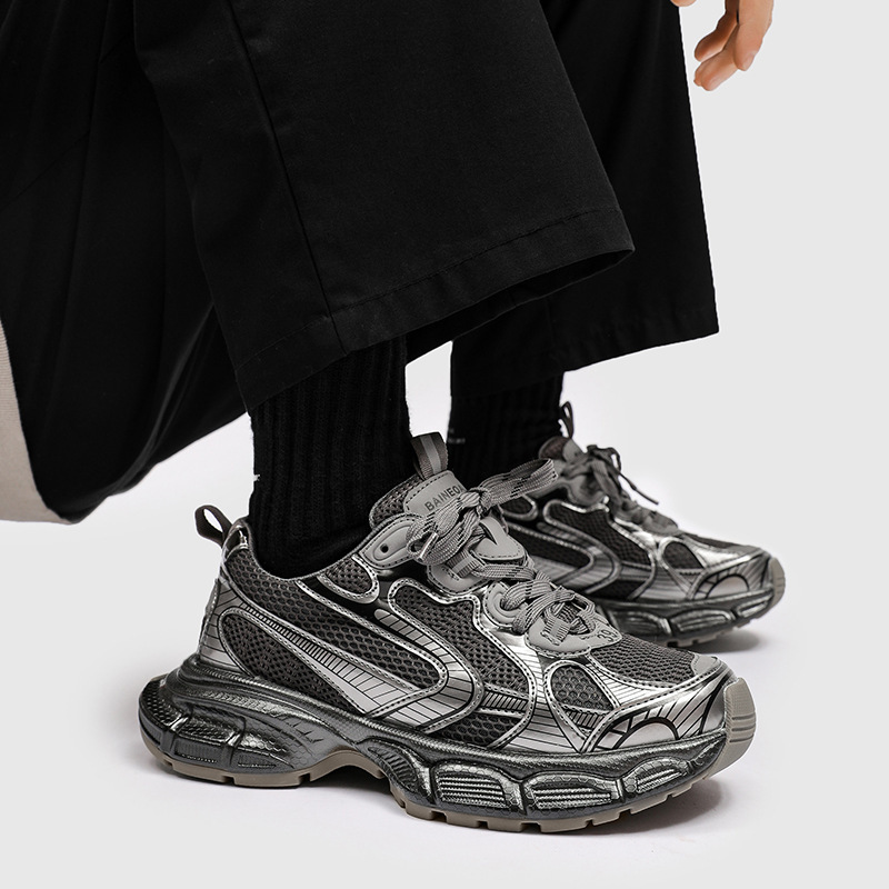 Spring 2023 New Mesh Breathable Stitching Torre Shoes Thick Sole All-match Casual Sneakers Retro Shoes for Men Spring 2023 New Mesh Breathable Stitching Torre Shoes Thick Sole All-match Casual Sneakers Retro Shoes for Men