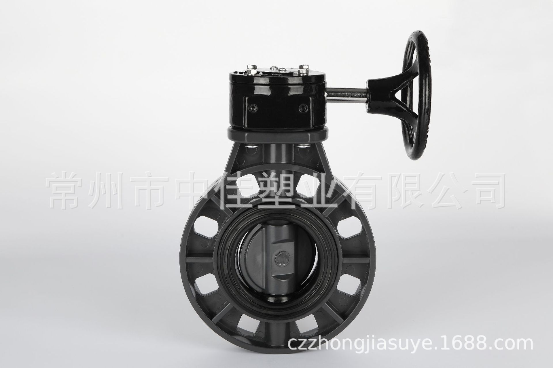 pvc-u化工级涡轮蝶阀给水用　upvc手柄蝶阀　全塑手柄对夹蝶阀